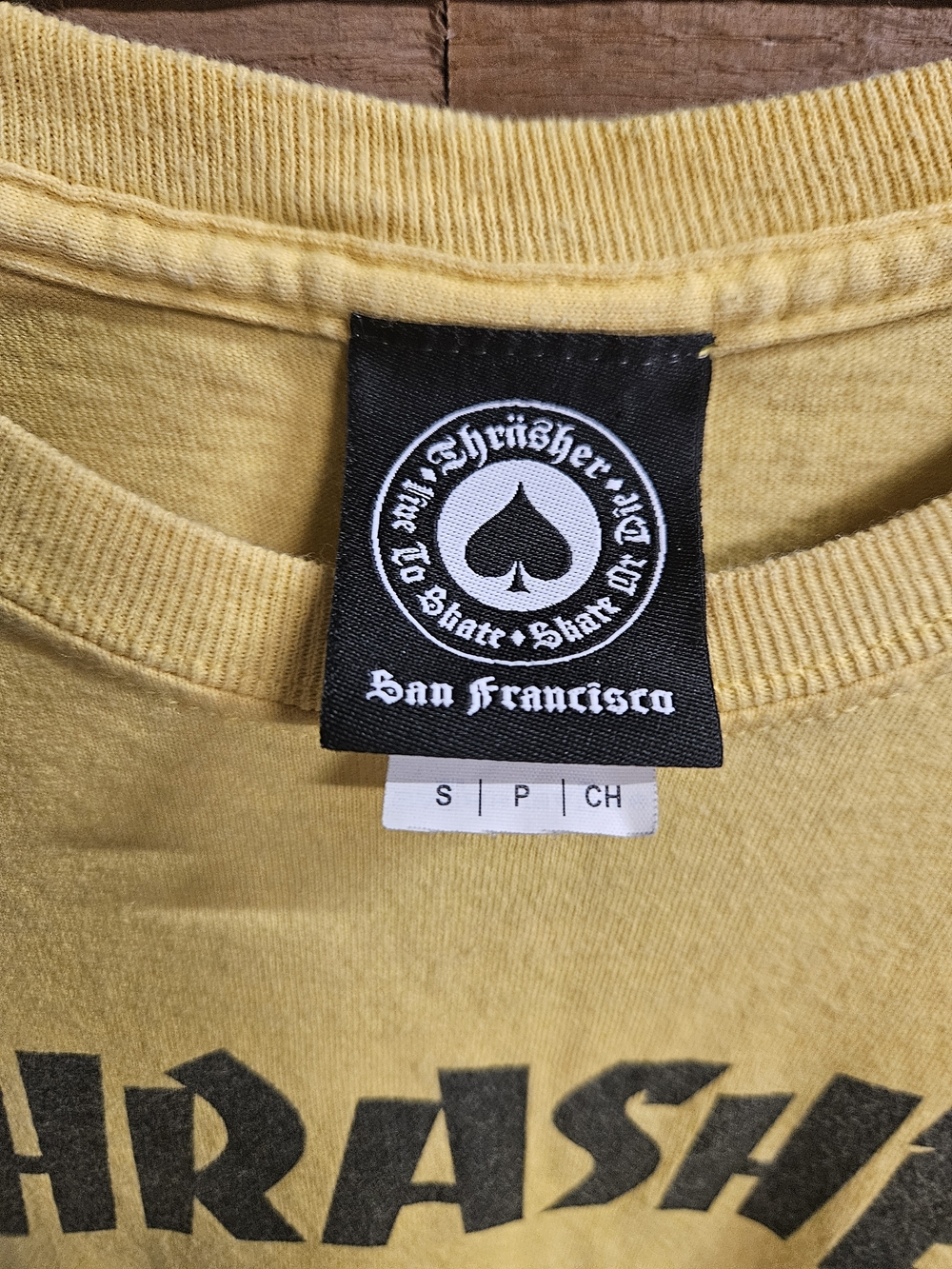 Thrasher Black Logo Yellow Short Sleeve Tee - Men's Skate Shirt - Picture 4 of 9